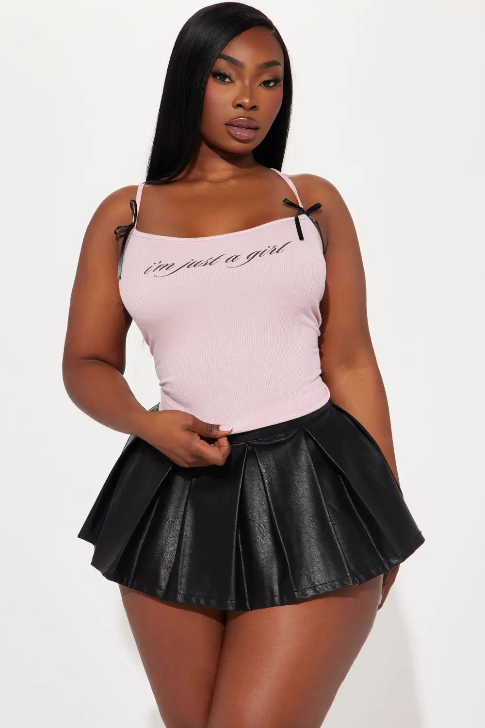 I'm Just A Girl Cami Top - Pink