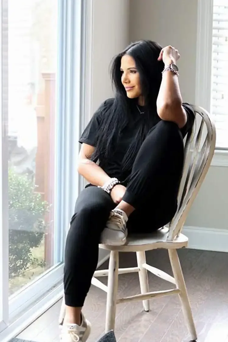 Two Piece Outfit Short Sleeve  Pullover Tops Tracksuits