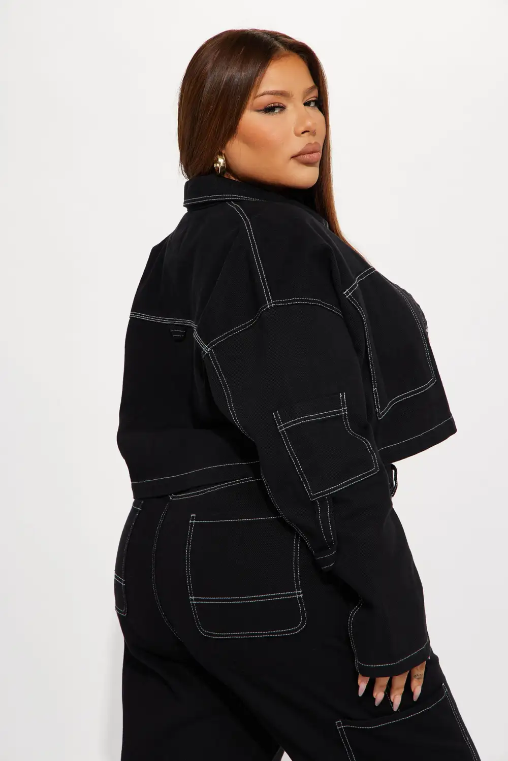 Take A Risk Denim Trucker Jacket - Black
