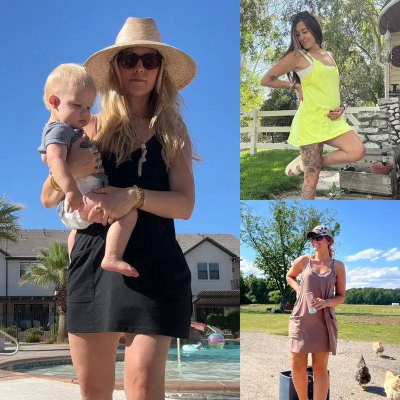 Womens Athletic Sleeveless Mini Dress