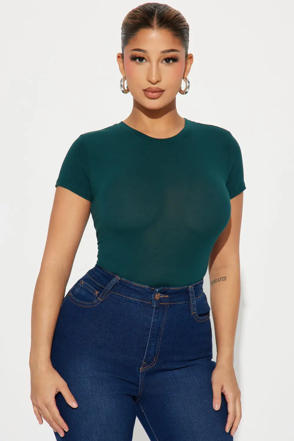 Camilla Classic Fit Crew Neck Tee - Hunter