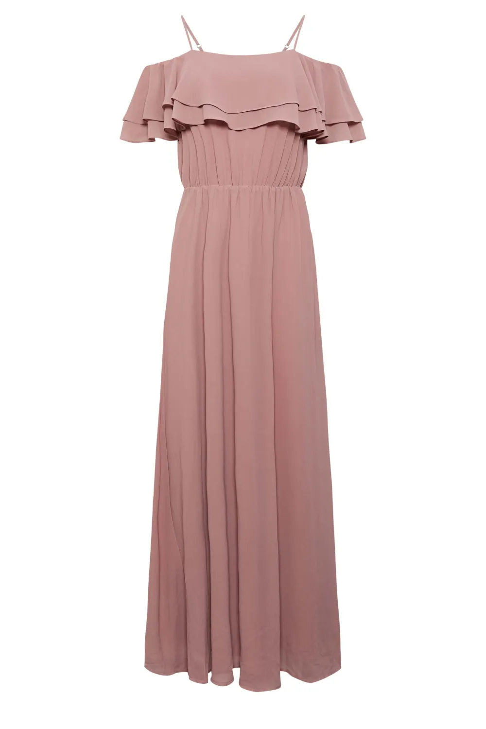 LTS Tall Blush Pink Ruffle Maxi Dress