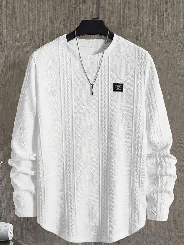 Men's Detail Textured Knit Sweater