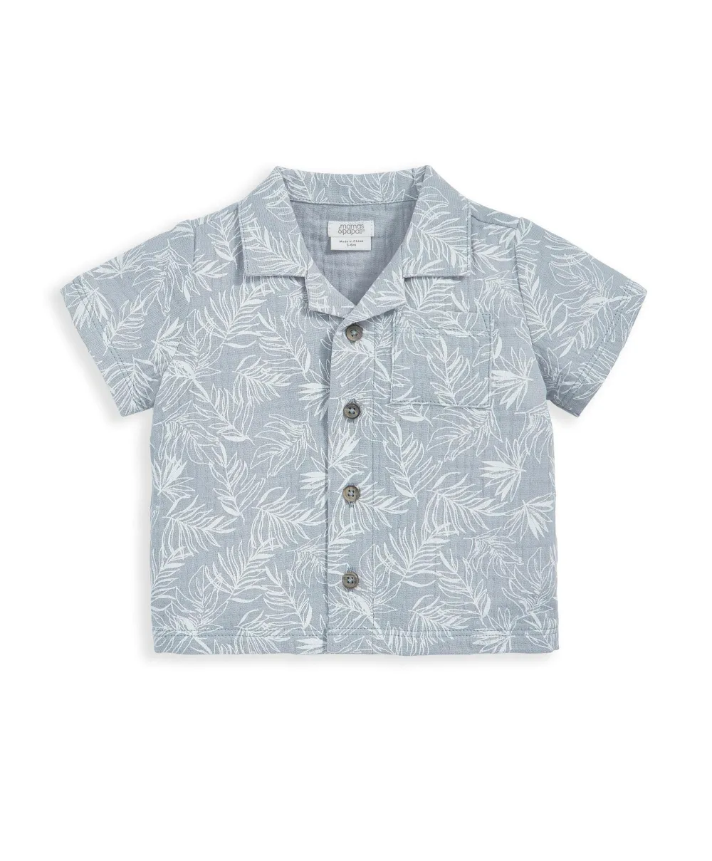 Palm Shirt & Shorts Outfit Set