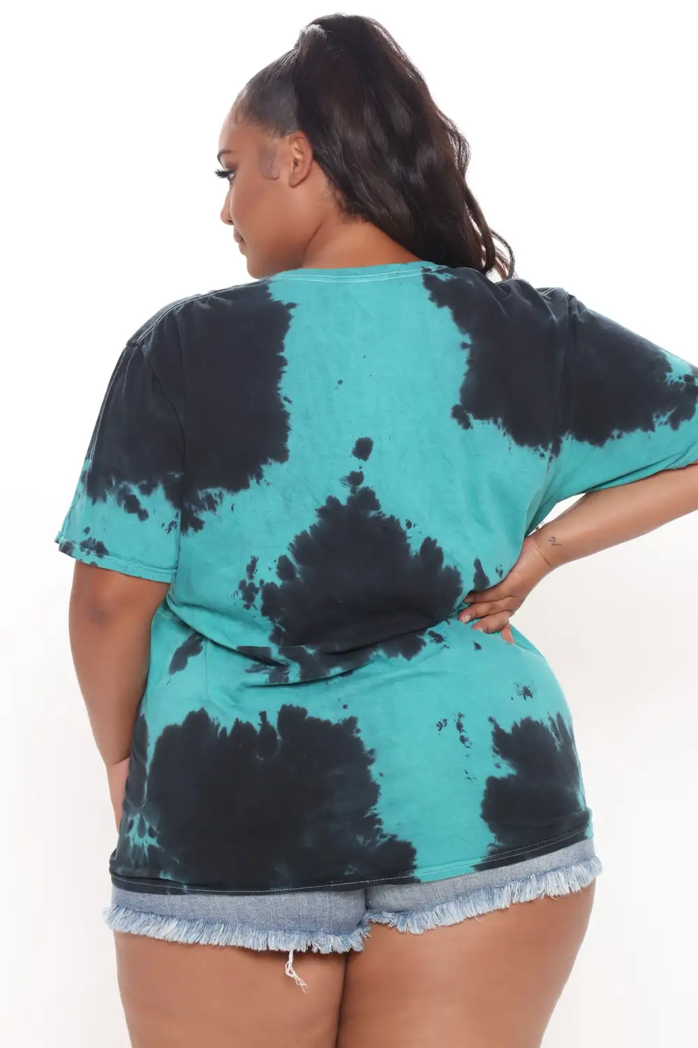 Positive Vibin' Tie Dye Top - Teal/combo
