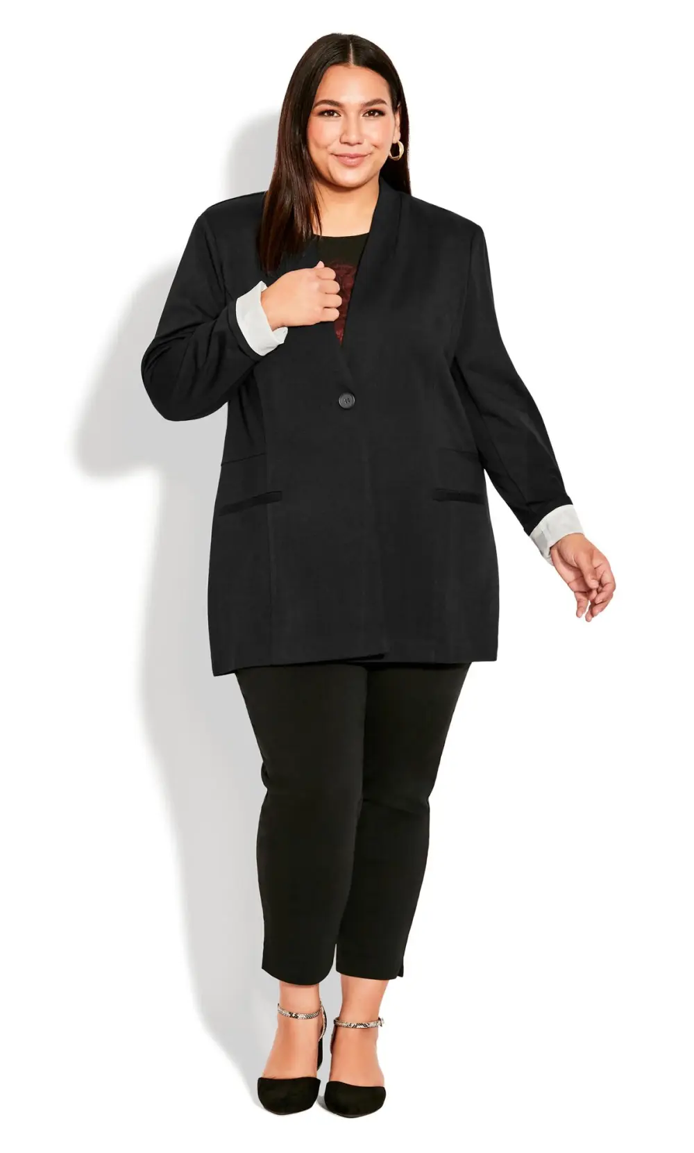 Evans Black Oversized Blazer