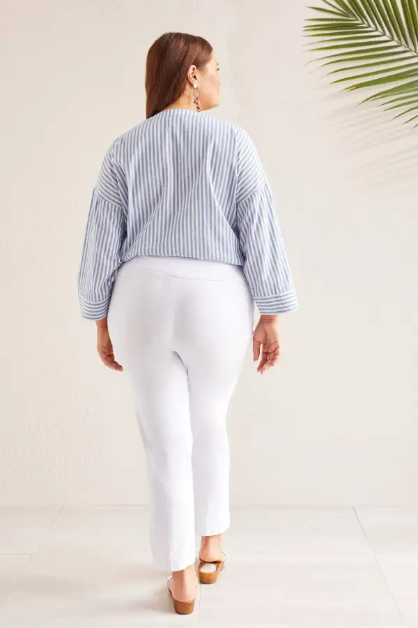 Flatten-It® Pull-On Ankle Pant-White