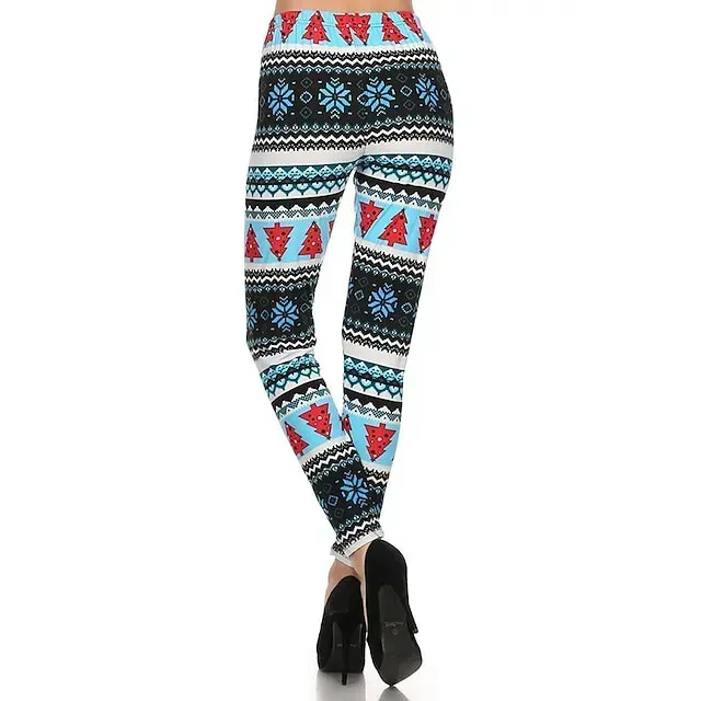 Santa Claus Leggings Jogger Pants Women's Christmas Christmas Christmas Eve Adults' Christmas New Year Eve Polyester Lycra Spandex Pants