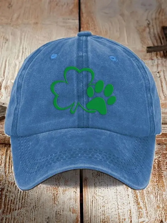 Unisex Clover Paws Print Baseball Cap