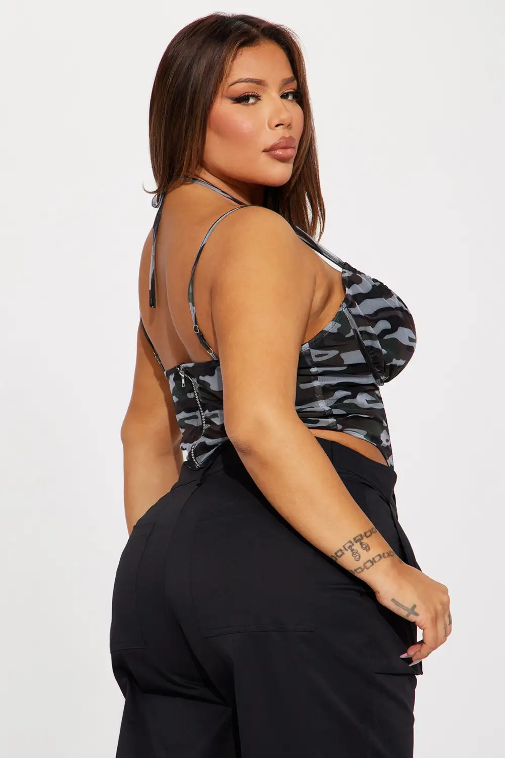 Command Attention Camo Corset Top - Camouflage