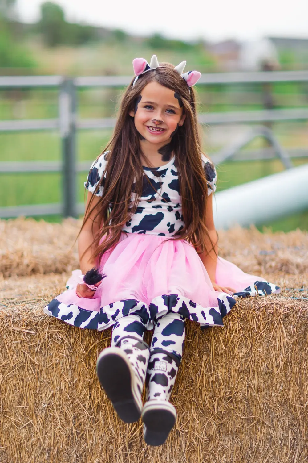 Pink Cow Costume - 5 Piece Set