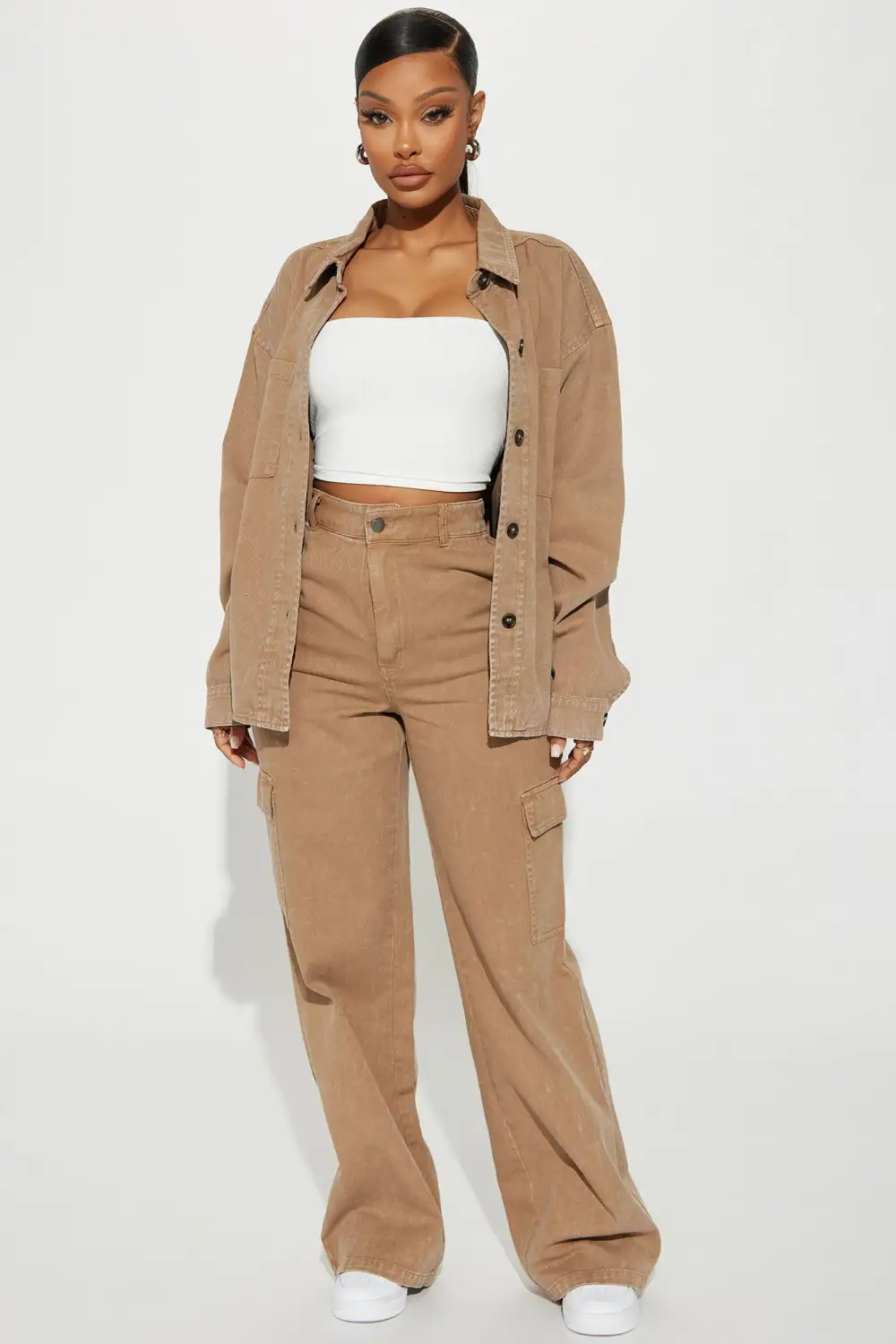 Hot Demand Denim Set - Mocha