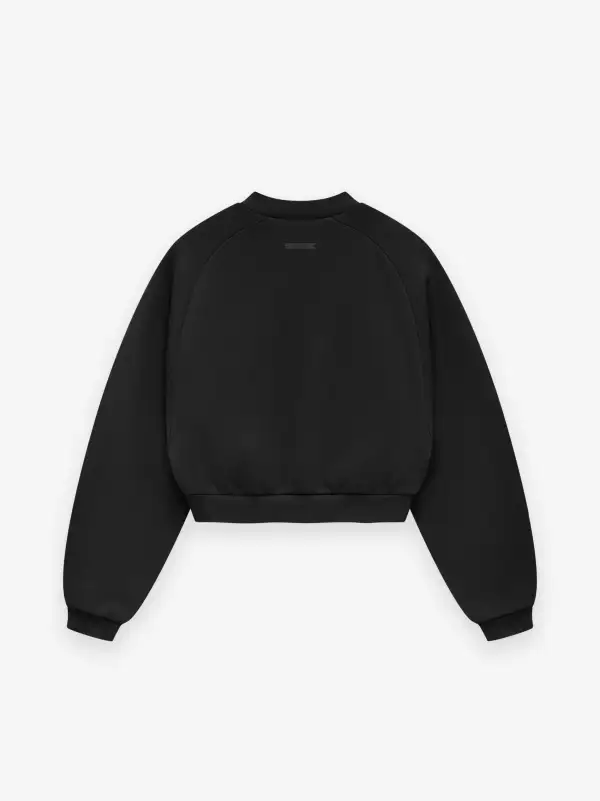 Womens Fleece Cropped Crewneck