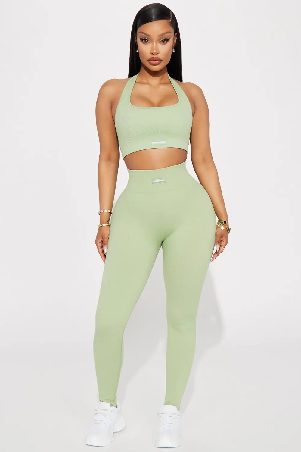 Effortless Triton Ribbed Seamless Legging - Sage