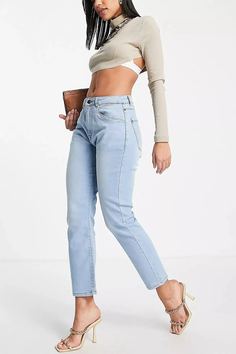 Lasula straight leg jeans in blue