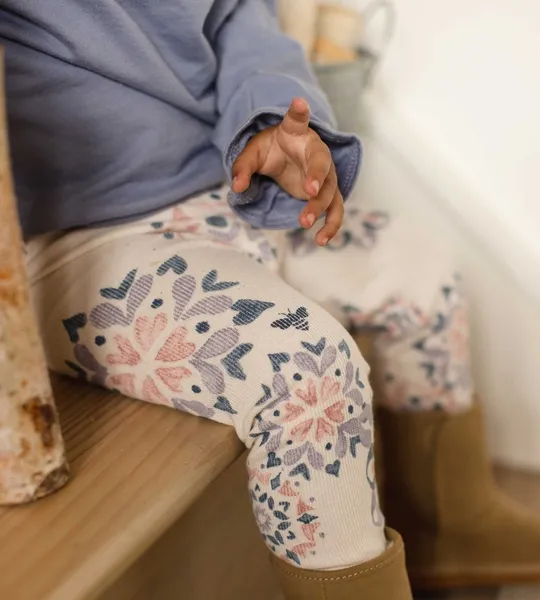 Homemade Snowflakes Girl Top and Pants Set