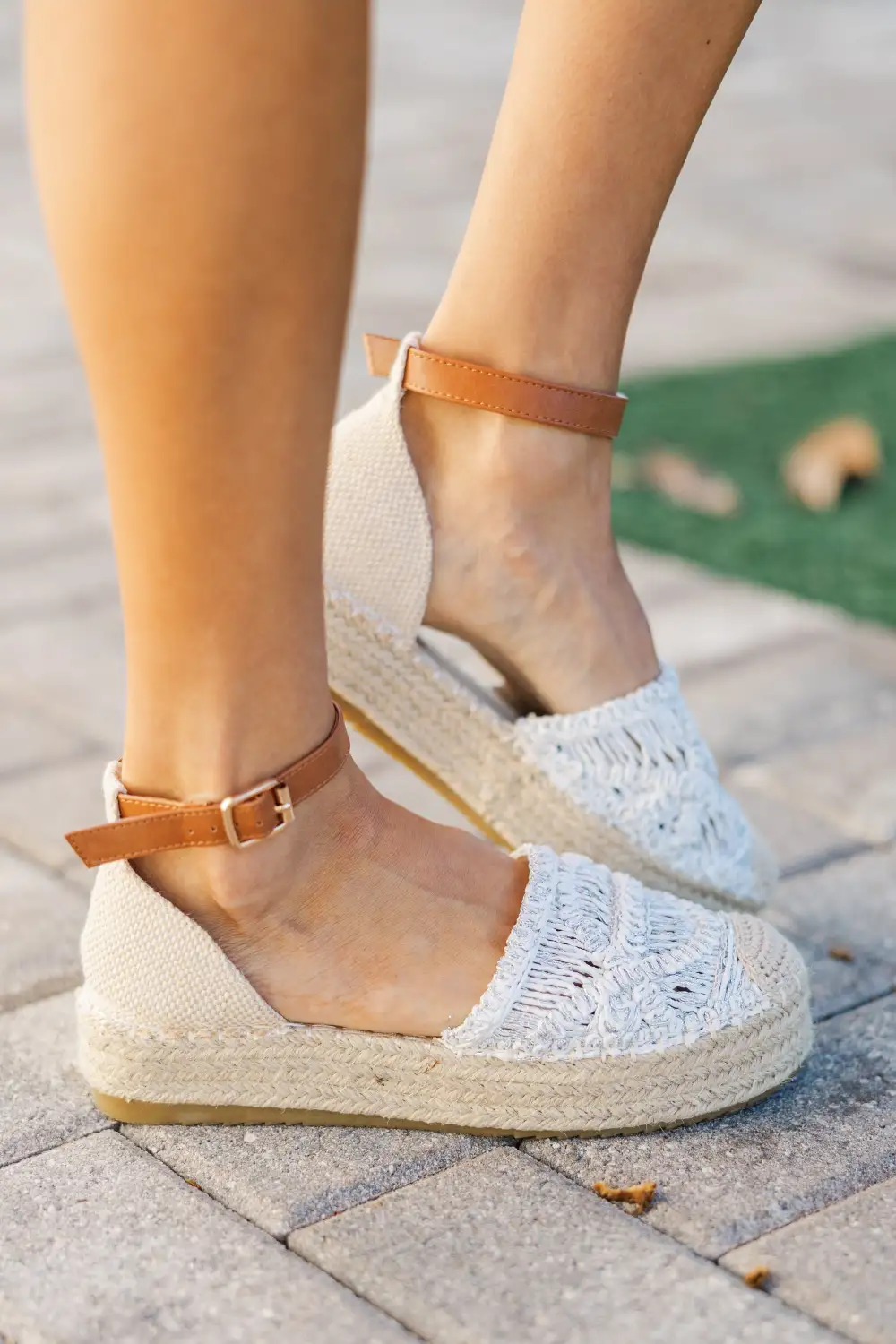 Solstice White Espadrille Flat