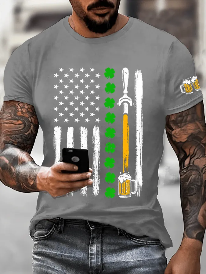 Men's St. Patrick's Day Music And Beer Festival Print T-Shirt