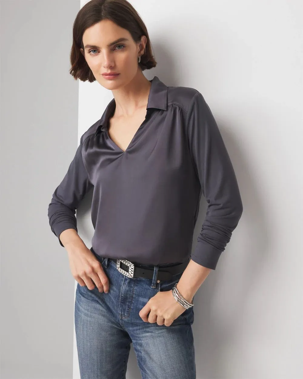 Woven Front Tee
