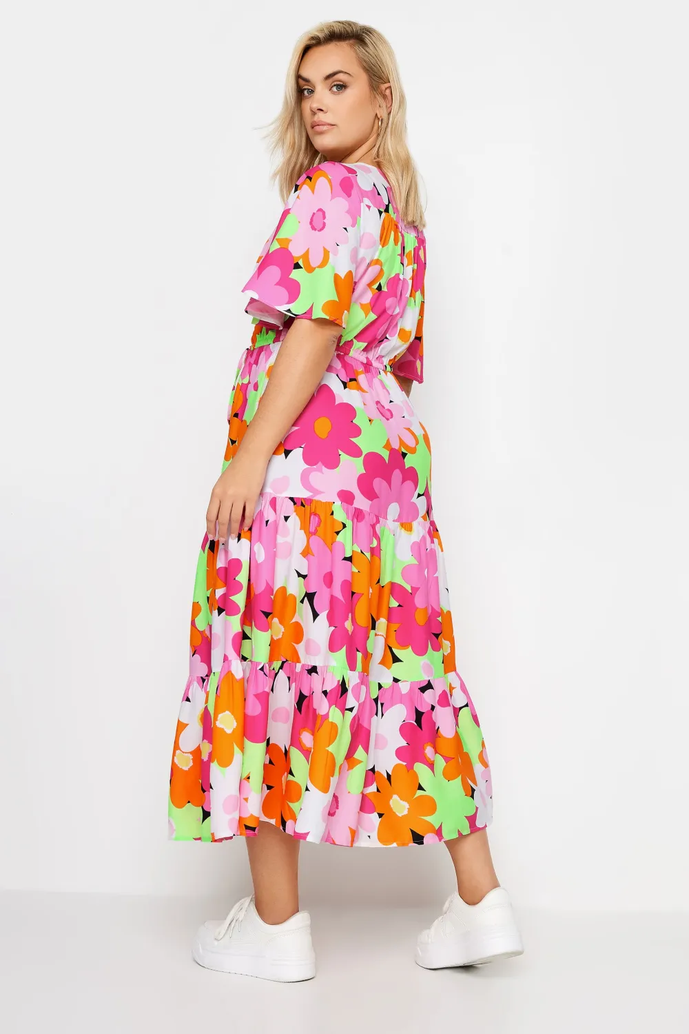 YOURS Curve Purple Floral Print Maxi Dress