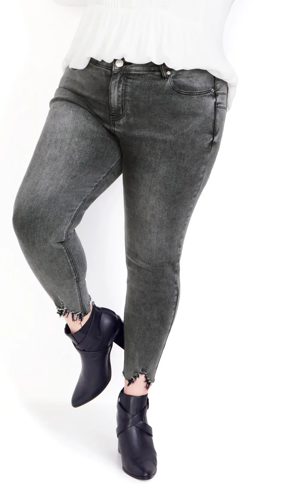 Evans Grey Washed Jeans