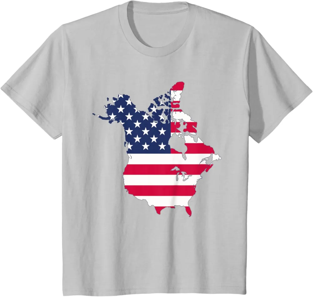 Canada 51st Us State American Flag T-Shirt