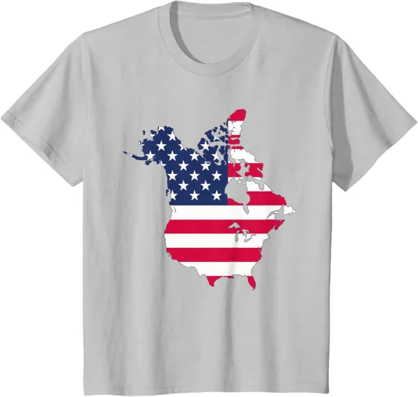 Canada 51st Us State American Flag T-Shirt