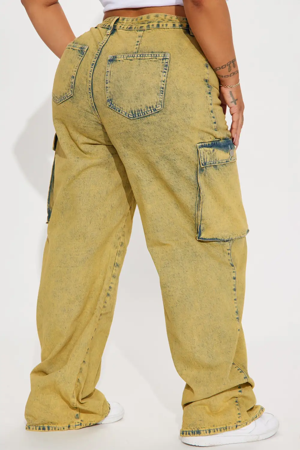 Callie Cargo Baggy Jean - Yellow
