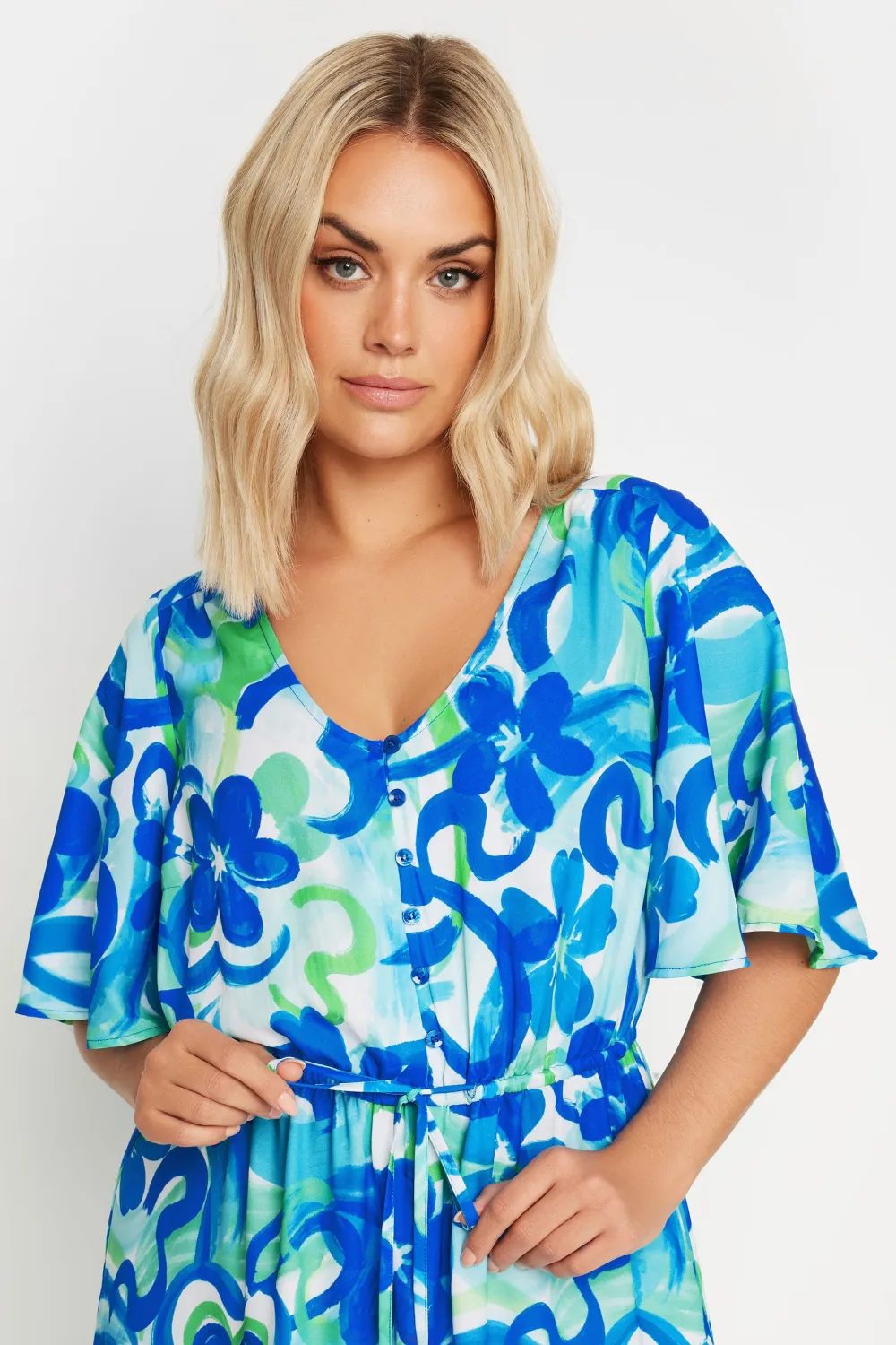 YOURS Curve Purple Floral Print Maxi Dress