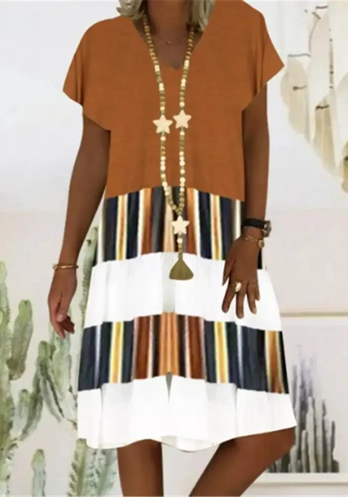 Dream Maker Women Causal Wear Loose T-shirt Dress