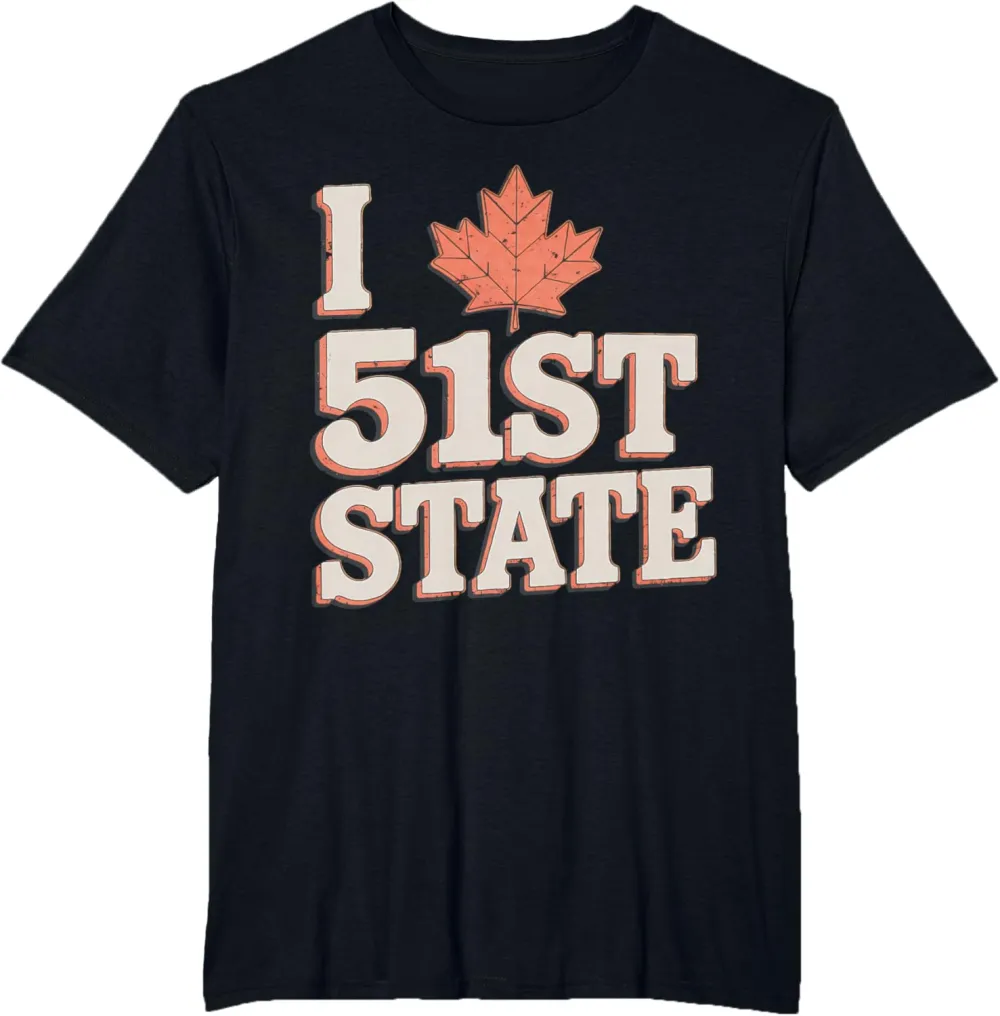 I Love 51St State Funny Red Heart Canada 51st State USA T-Shirt