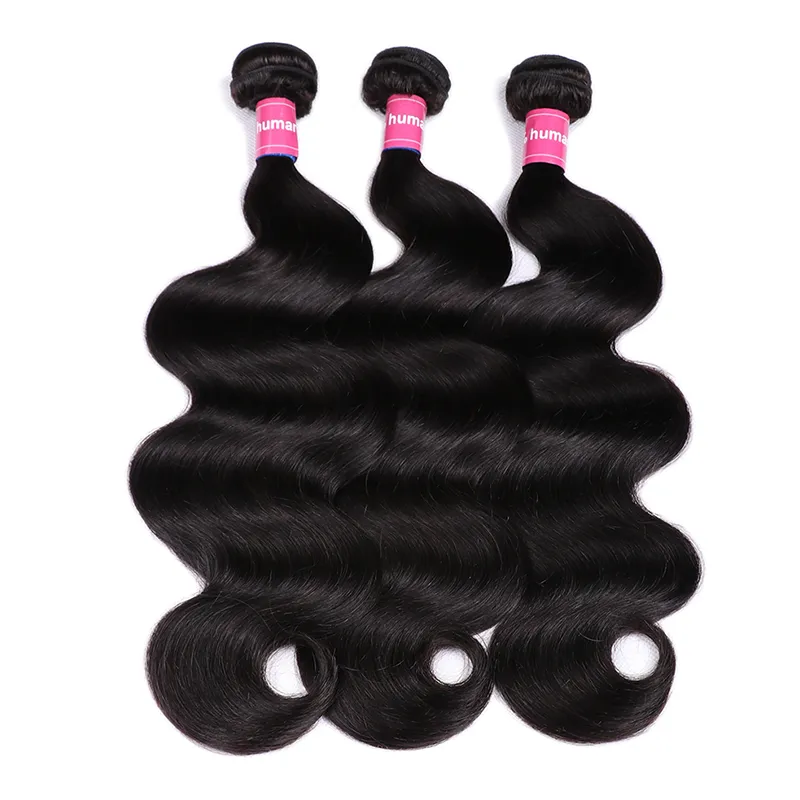 Sterly Hair Affortable Body Wave 3 Bundles With 4×4 Lace Closure 100% Unprocessed Virgin Human Hair