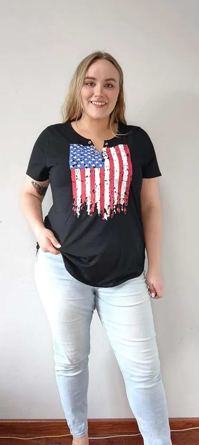 TIYOMI Plus Size T Shirt for Women Short Sleeve Tunic Cross Line Shirts Round Neck Tops Summer Blouse XL-5XL 14-28