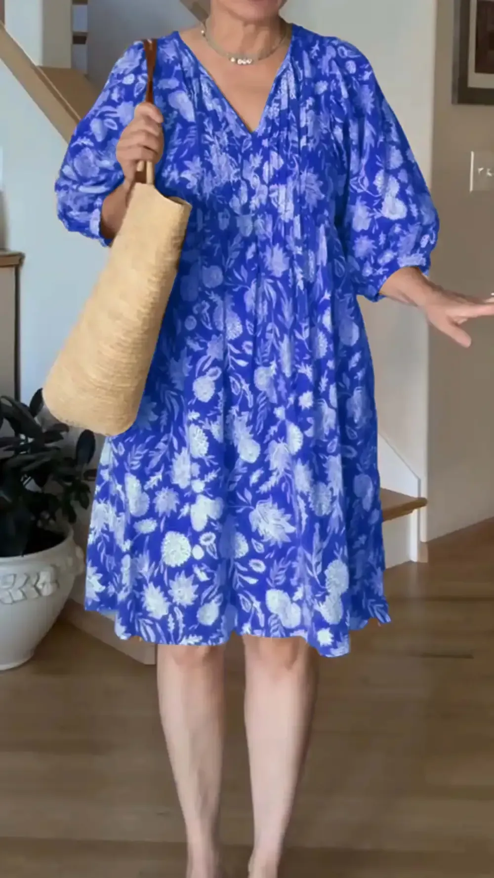 Women's Casual Floral print long sleeve dress