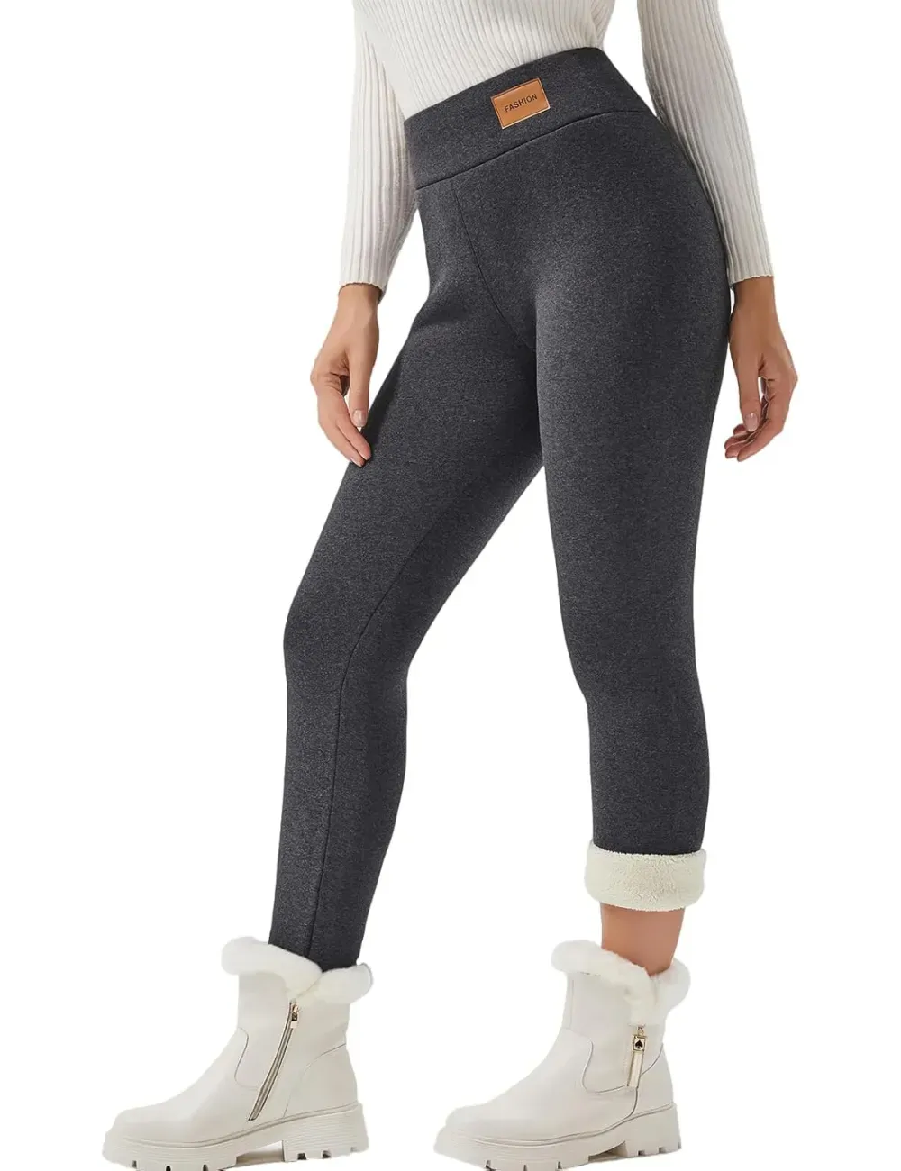 Women Winter Warm Thick Leggings Fleece Lined Stretchy Soft Thermal Sherpa Pants High Waist Tights
