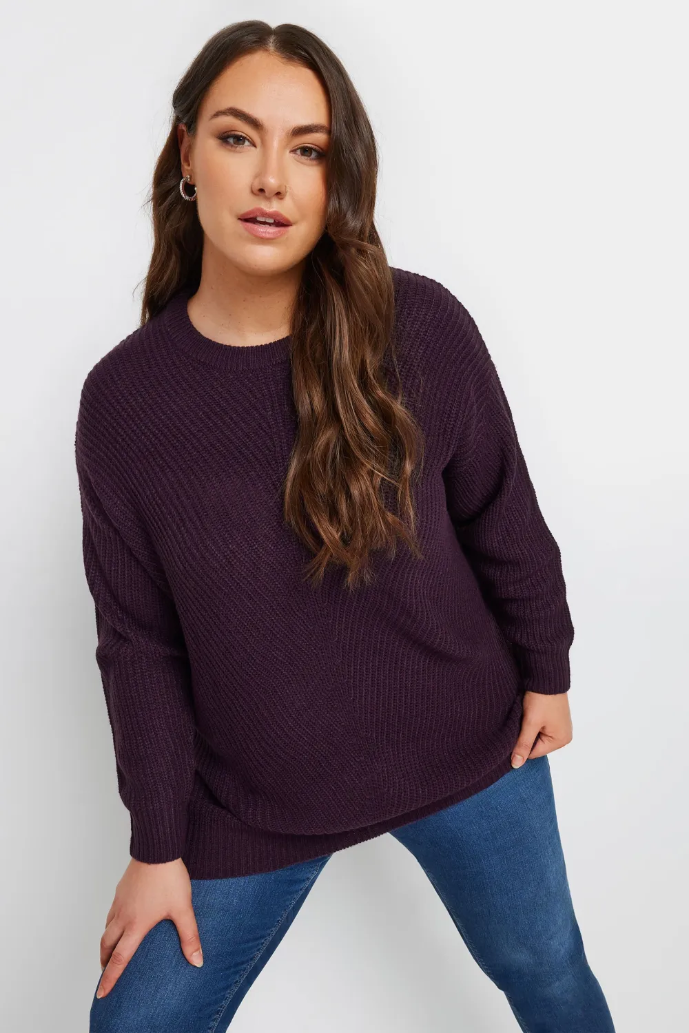 YOURS Curve Pink Essential Knitted Jumper