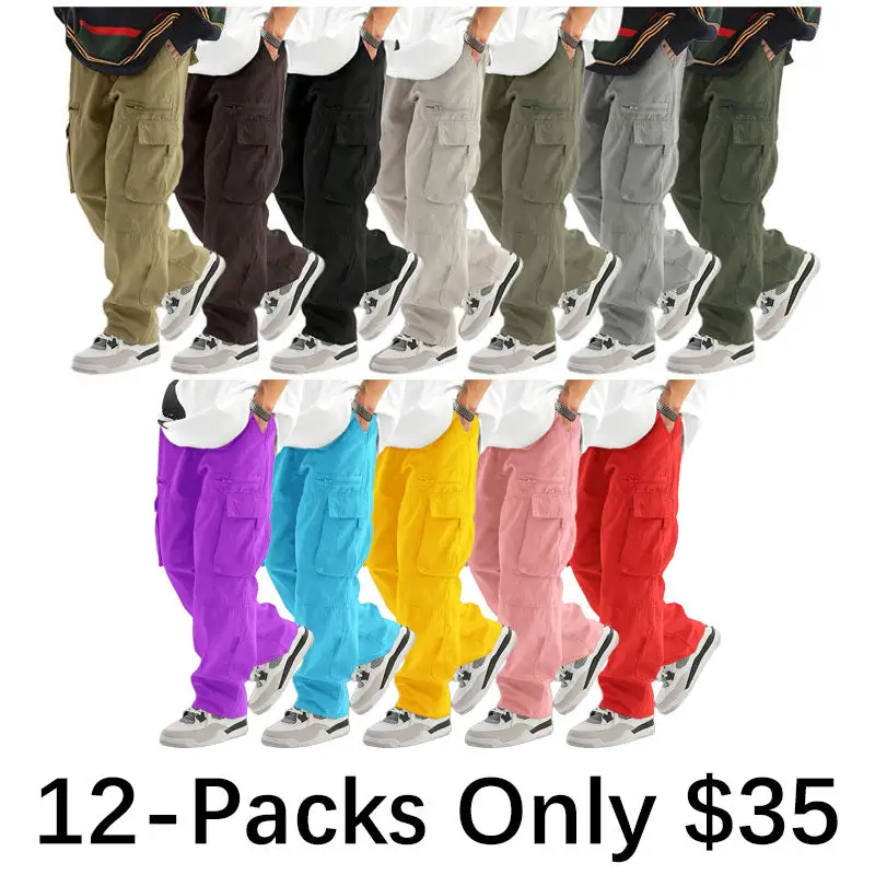 Loose Fit Men's Flap Pocket Side Cargo Pants