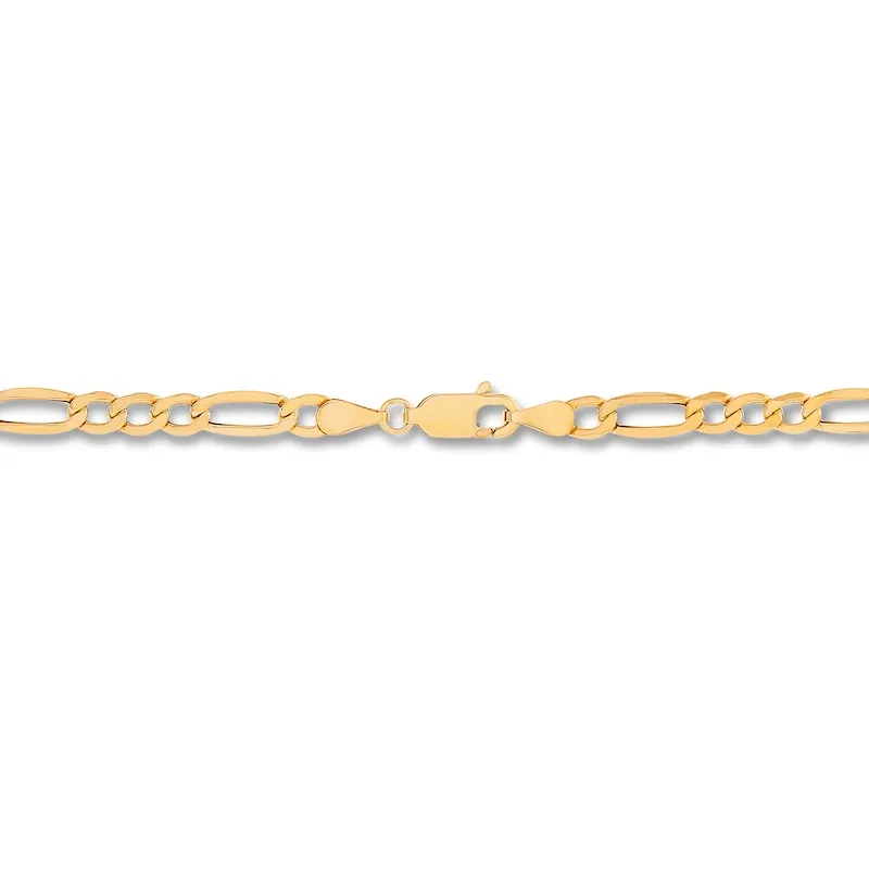 Figaro Chain Necklace 10K Yellow Gold 22