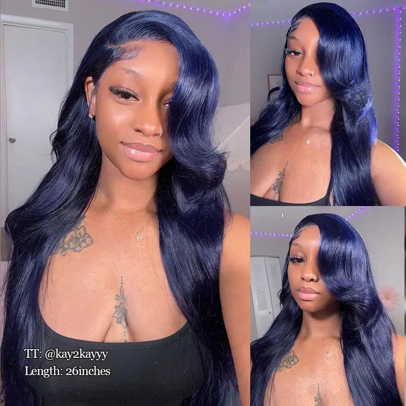 Sale | Glueless Midnight Blue 7x6/13x6 FULL Lace Frontal Wig 16