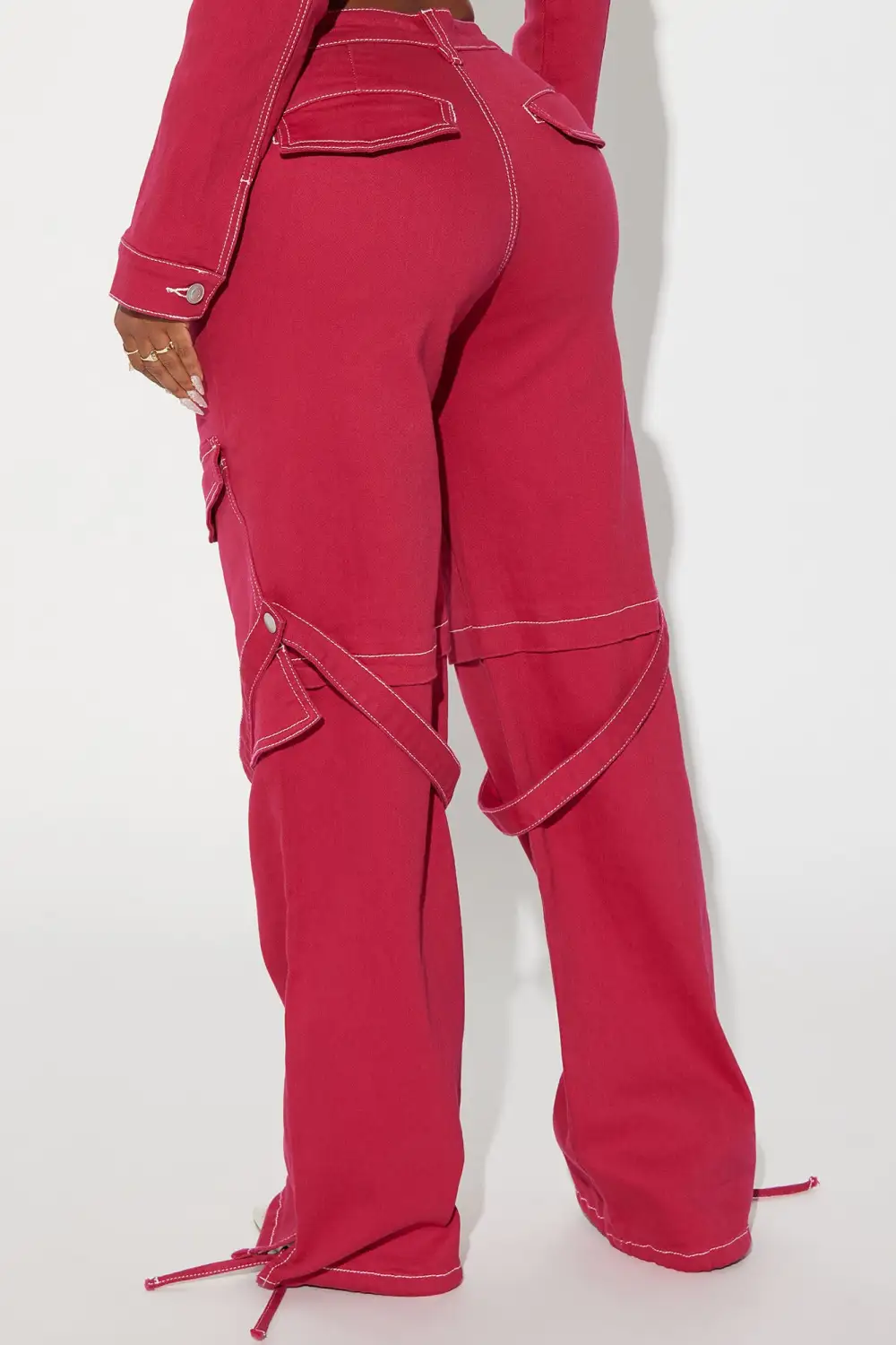 Electric Touch Cargo Jeans - Raspberry