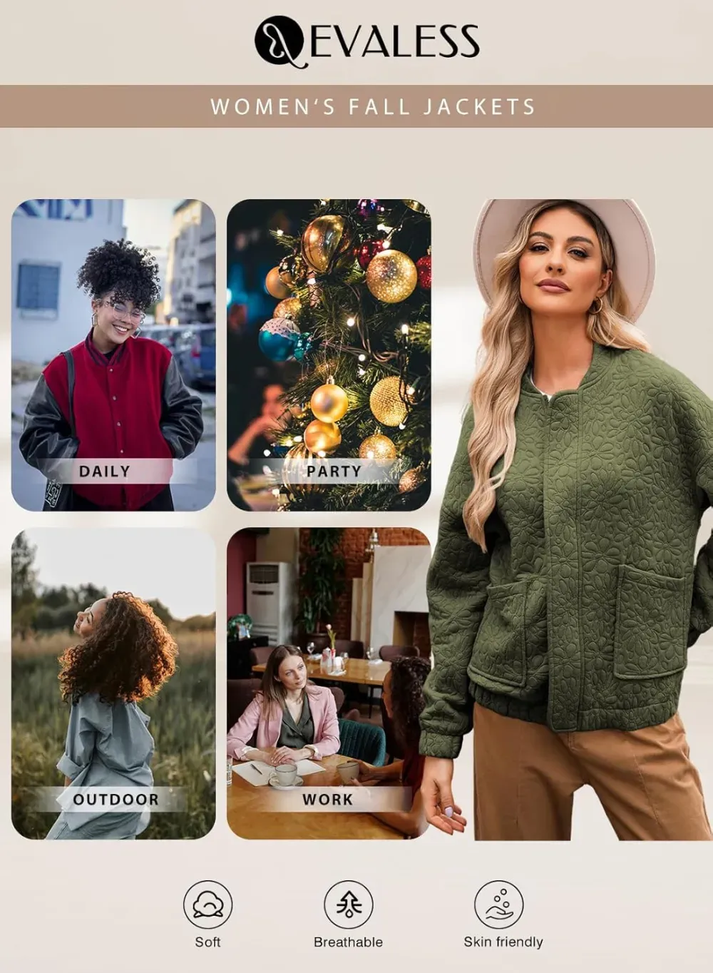 Jackets for Women Spring Fashion 2025 Cute Jacquard Coats Lightweight Zip Up Jackets Dressy Casual