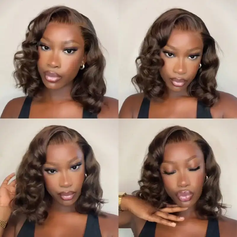 FLASH SALE | Trendy Brown Bob Wig 13x6 Lace Frontal Wig Tiktok Same Wig