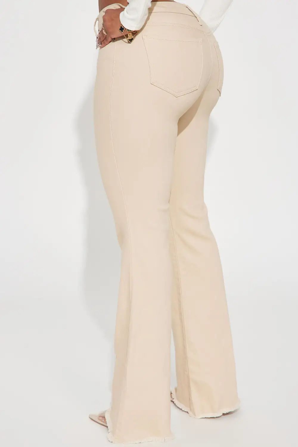 Thinking Back On It Flare Jeans - Stone