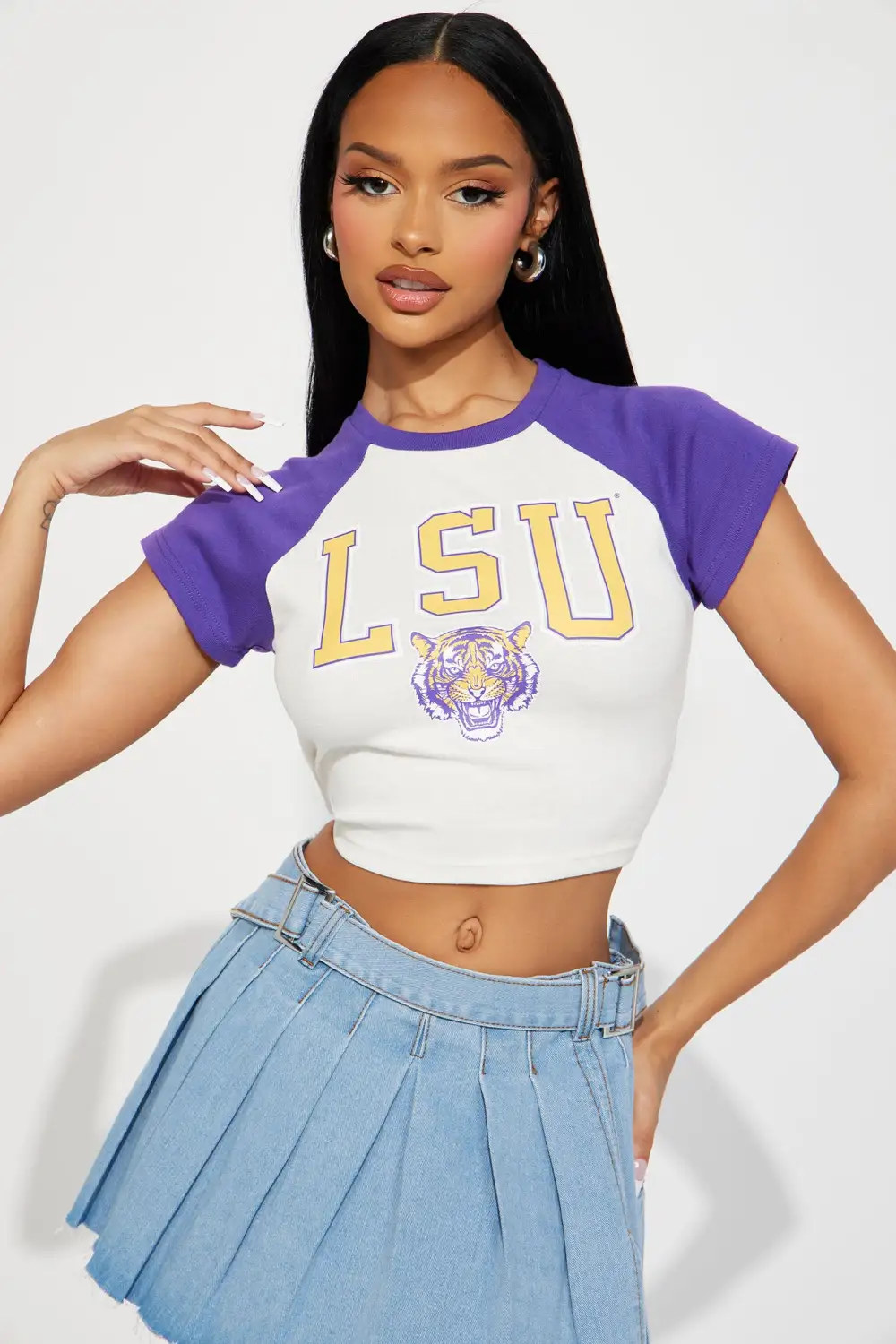 LSU Tigers Raglan Top - Purple