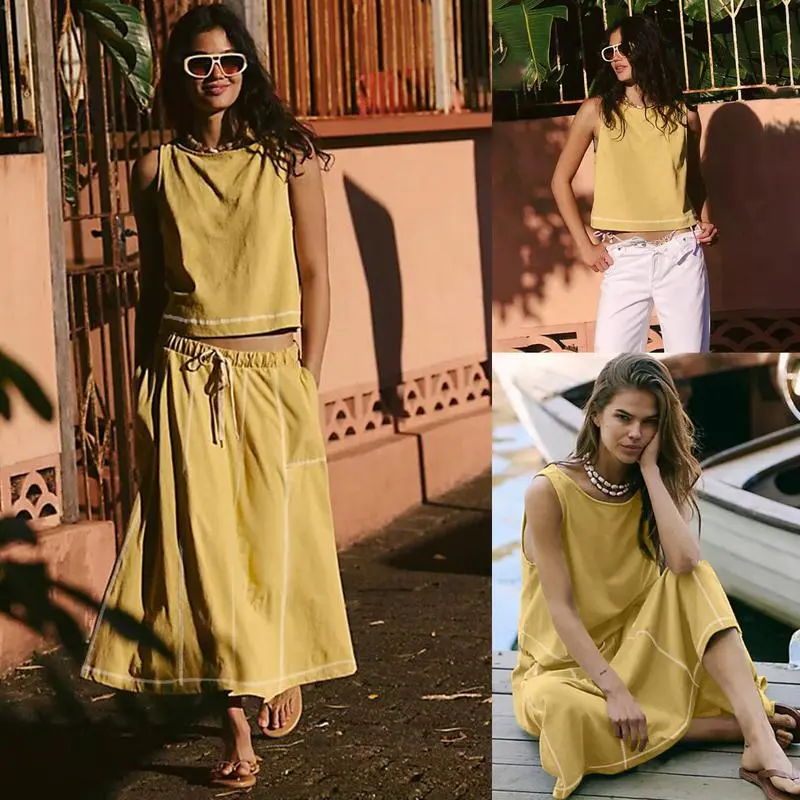 Women's 2 Piece Skirt Sets Summer Matching Sets