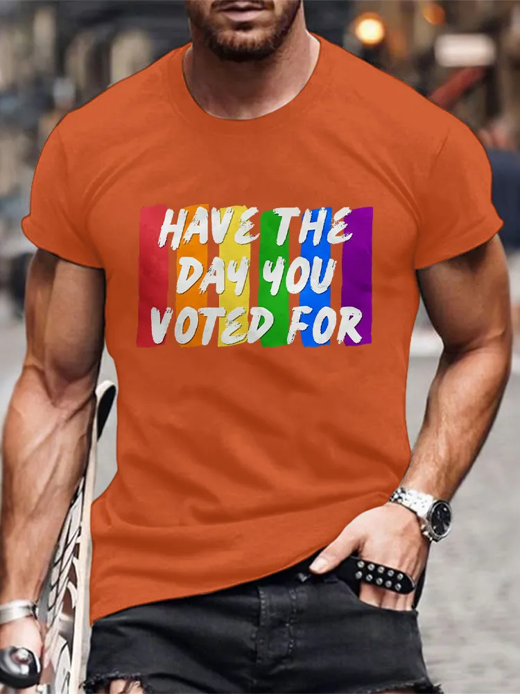 Men'S Hate The Day You Voted For Print T-Shirt