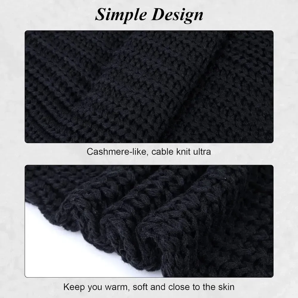 Women And Mens Winter Thick Cable Knit Wrap Chunky Long Warm Scarf