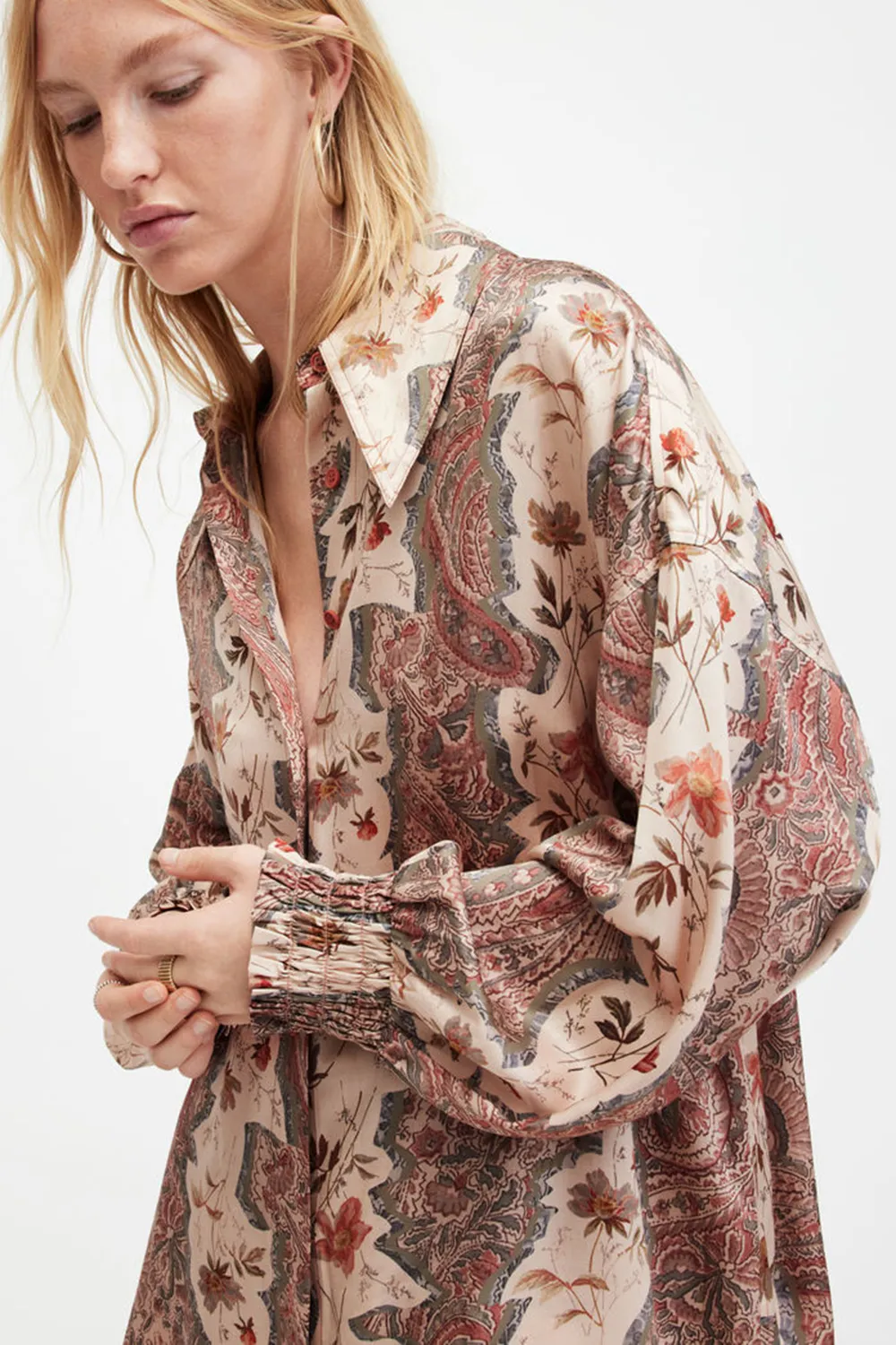 printed shirt shorts set