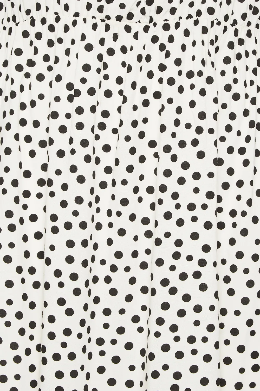 LTS Tall White Polka Dot Bardot Frill Midaxi Dress