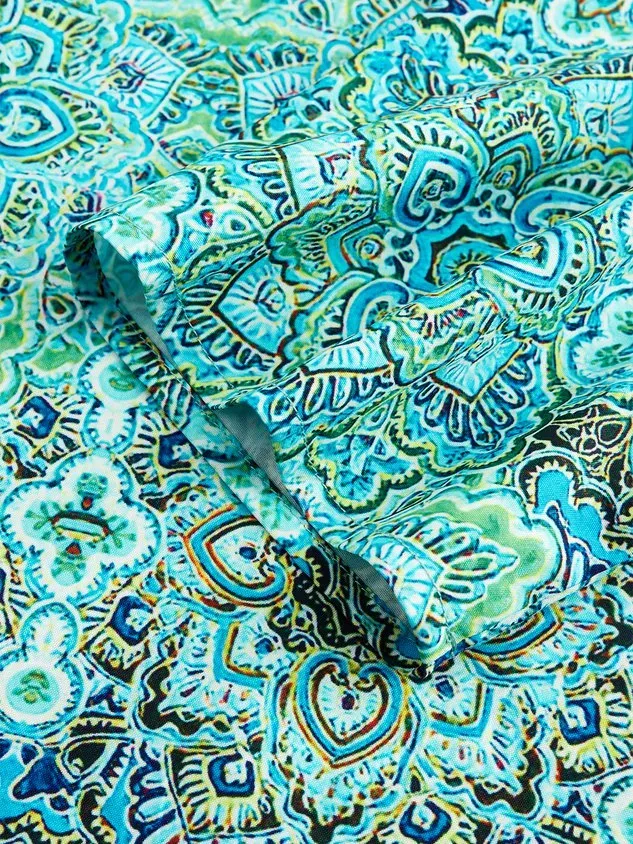 V Neck Floral Vacation Casual T-Shirt/Tee